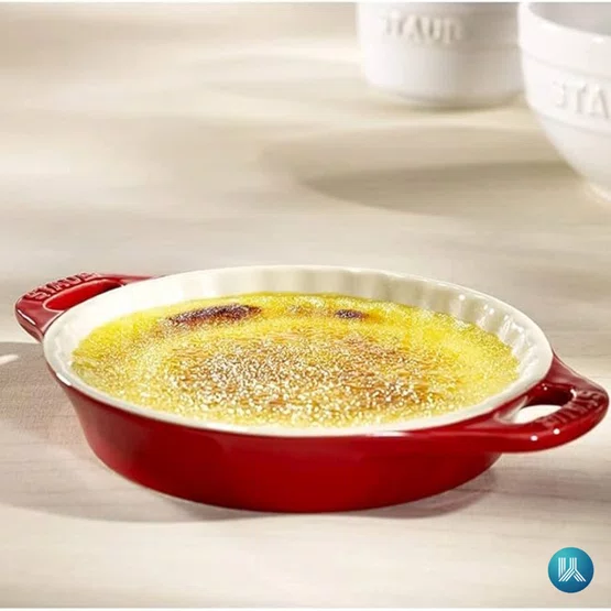 Travessa Staub Redonda Ceramica Cereja 24cm