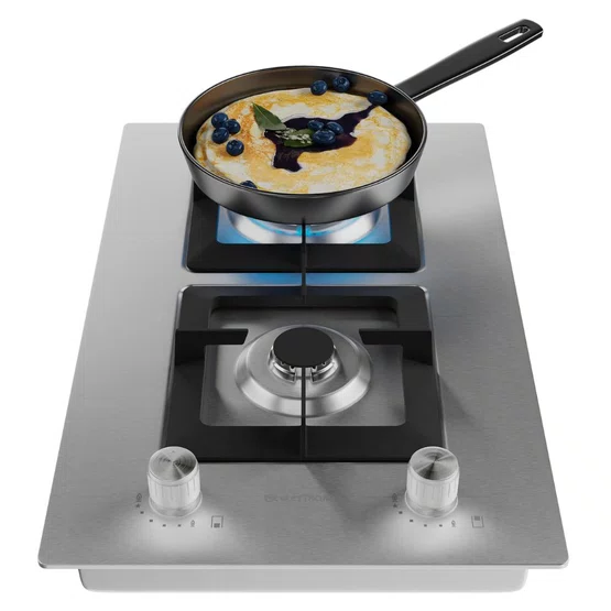 Cooktop Dominó Quadratto Elettromec 2 Queimadores a Gás 30 cm Bivolt