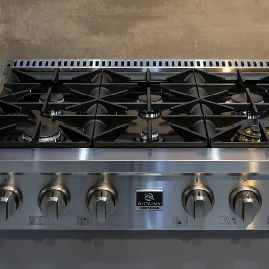 Rangetop Professional Elettromec 6 Queimadores 36 Polegadas Inox 304 127V