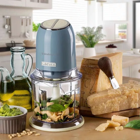 Triturador de Alimentos Elétrico Vintage 438 Ariete 2 Velocidades 600ml Azul