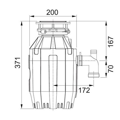 Triturador de Alimentos Franke TE-75 Turbo Elite 0.75HP 220V