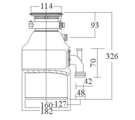 Triturador de Resíduos de Alimentos Franke 55 HP 127V