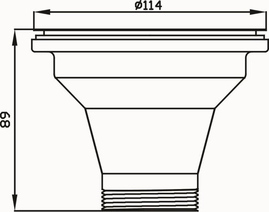 Válvula GhelPlus Para Cuba de 4,5" Básica - Pino Inox