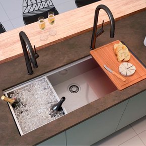 Pia De Cozinha Aço Inox Kohler Com Monocomando - metalbagno