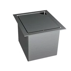 Acessório Mini Container com Tampa Mekal Match para Canal Equipado 15x17x10cm Inox Escovado