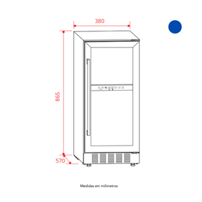 Adega Crissair Signature de Embutir 46 Garrafas Dual Zone Inox ADG 46D 60cm  - 220V - Versia