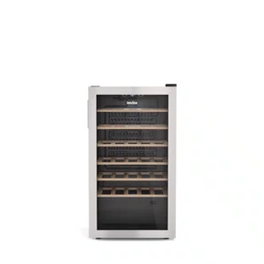 Adega Invita Freestanding Inox e Prateleira em Madeira 34 Garrafas