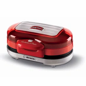 Burger Grill Duplo Elétrico Retrô Party Time 205 Ariete Vermelho