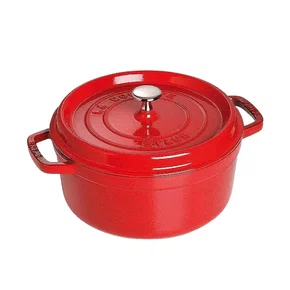 Caçarola Redonda em Ferro Fundido La Cocotte Staub 24cm 3,8L Cereja