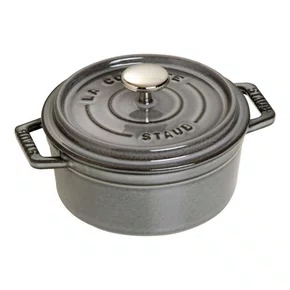 Caçarola Redonda Staub Ferro Fundido Cinza Grafite 12cm