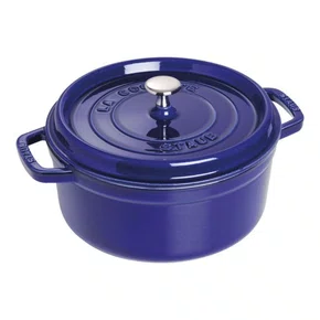 Caçarola Redonda Staub Ferro Fundido Feito na França Azul Marinho 22cm