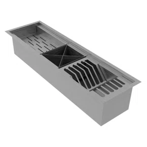 Canal Organizador Úmido Premium Ghelplus com Acessórios 60 cm Inox