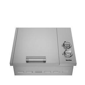 Churrasqueira de Embutir à Gás Invita 55cm Inox Escovado 2 Queimadores 30mil BTU