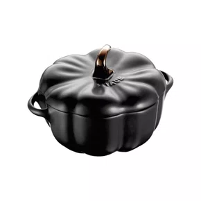 Cocotte STAUB Cerâmica Pumpkin Abóbora Preto Fosco 12cm