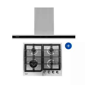 Combo Cozinha Crissair Cooktop Inox 304 4 Bocas 60cm e Coifa de Parede Soft