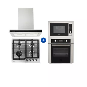 Combo Cozinha Crissair Signature Coifa de Parede 60cm + Cooktop 4Q + Torre Quente 220V