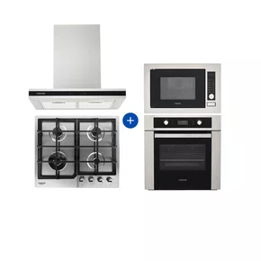 Combo Cozinha Crissair Signature Coifa de Parede 60cm + Cooktop 4Q + Torre Quente 220V