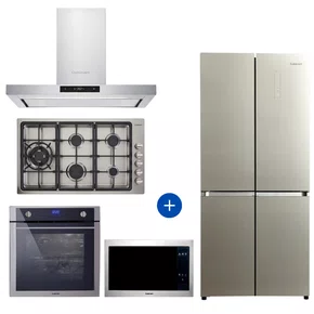 Combo Cozinha Cuisinart Arkton Completa Refrigerador 518L ATC + Forno Dual Zone + Coifa Digital + Cooktop Sabaf