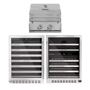 Combo Elettromec adega e Cervejeira + Churrasqueira de Embutir Inox 220V