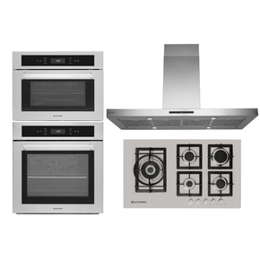 Combo Elettromec Torre Sole + Coifa de Ilha Milano + Cooktop Quadratto 90 cm