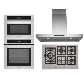 Combo Elettromec Torre Sole + Coifa de Parede Milano + Cooktop Quadratto 75 cm