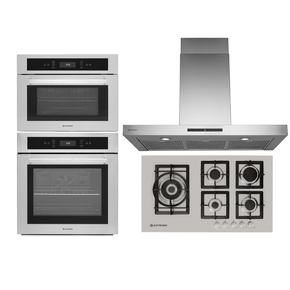 Combo Elettromec Torre Sole + Coifa de Parede Milano + Cooktop Quadratto 90 cm