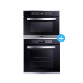 Combo Forno Elétrico 83L + Microondas Combinado 38L Cuisinart Arkton Vidro Preto