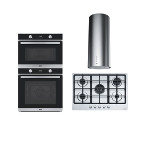 Combo Franke Forno Elétrico Maris FSM 97 + Micro Combinado FSM 45 + Coifa de Ilha Tunnel Plus + Cooktop 5 bocas 75cm FHSM 755