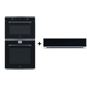 Combo Franke Forno Elétrico Pirolítico Mythos FMY 99 + Forno Micro-ondas Combinado Mythos FMY45 + Gaveta Aquecida Mythos FMY 14