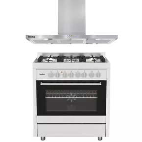 Combo Invita Fogão Semiprofissional 75cm e Coifa de Parede 80cm Inox 220V