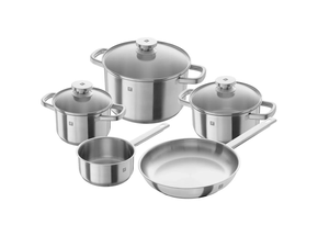 Conjunto de Panelas em Aço Inox Zwilling Joy Com Frigideira - 5 Peças