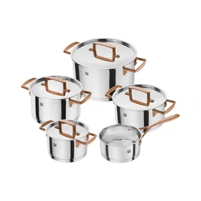 Conjunto de Panelas ZWILLING Bellasera em Inox Premium 5 peças com Alças Ouro Rosé