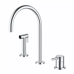 Monocomando de Bancada para Cozinha Kromma com Bica Alta e Ducha Manual Chrome