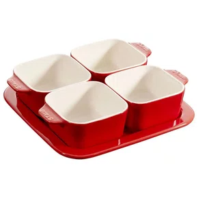 Conjunto Staub em Cerâmica para Aperitivos 5 Peças Cereja
