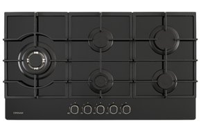 Cooktop a Gás Crissar All Black 5 Queimadores 86cm Bivolt NCT 26 G6