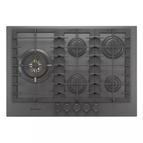 Cooktop a Gás de Embutir Elettromec Black Matte 75cm 5Q 220V CKG-5Q-75-BM-3TNA