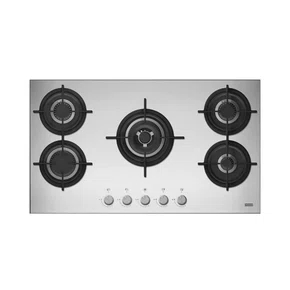 Cooktop a Gás Crystal Steel Pro Franke 5 Queimadores 88 x 51 cm Inox Escovado