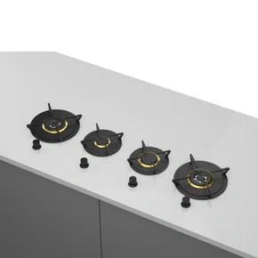Cooktop de Revestir na Bancada Elettromec 4 Queimadores à Gás 120 cm