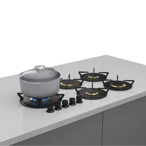 Cooktop de Revestir na Bancada Elettromec 5 Queimadores à Gás 90 cm 220 V