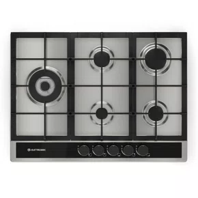 Cooktop Sole Elettromec 5 Queimadores a Gás Inox e Vidro 70 cm Bivolt