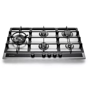 Cooktop Sole Elettromec 5 Queimadores a Gás Inox e Vidro 90 cm Bivolt