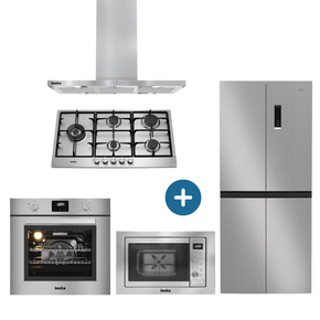 Cozinha Invita - Refrigerador + Cooktop + Coifa de Parede + Forno + Micro-ondas 220V