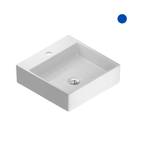 Cuba de Apoio Quadrada Taut Kohler 1 Furo Branca 410x410mm