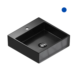 Cuba de Apoio Quadrada Taut Kohler 1 Furo Preta 410x410mm