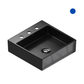 Cuba de Apoio Quadrada Taut Kohler 3 Furos Preta 410x410mm