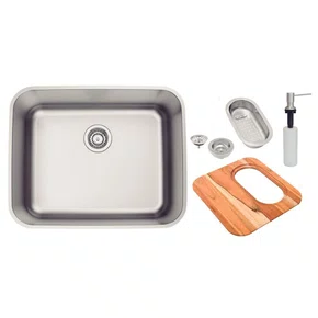 Cuba de Embutir Anti-ruído Dora Tramontina com Acessórios 50 BL R6 Aço Inox