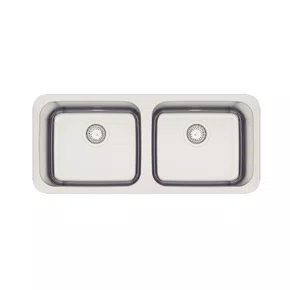 Cuba Dupla de Embutir Anti-ruído Dora Duo Tramontina 40 BL Inox Escovado