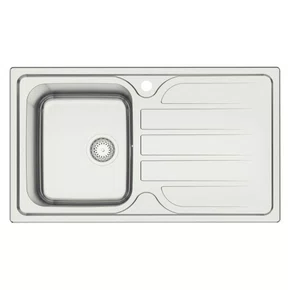 Cuba Dupla de Sobrepor Anti-ruído Marea Deep Tramontina 34 com Furo e Válvula Inox