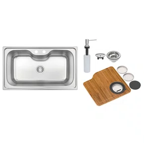 Cuba de Sobrepor Anti-ruído Morgana 60 FX Tramontina com Válvula e Acessórios Inox