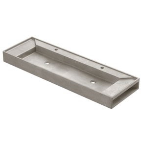 Cuba Dupla de Apoio Docol com Mesa DocolConcreta 140x45x12cm